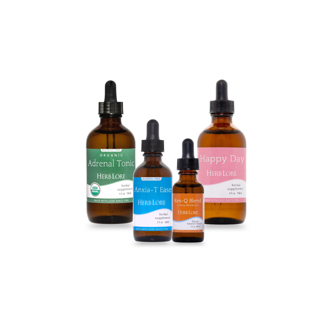 Stress Support Bundle - Certified Organic Herbal Tincture Gift Set